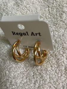 Regal Art Gold Hoop Earrings Anti Tarnish