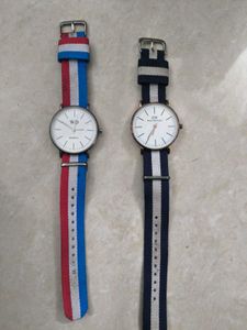 Combo Of 2 WD Quartz Watch - Funky Band