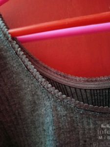 Gray Ribbed Knit Sweater Top