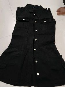 Black Button-Down Dress