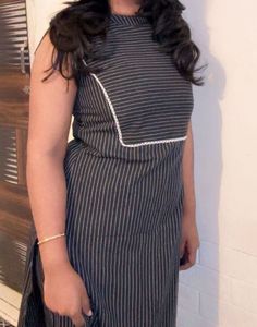 Striped Black Kurta set (item 8)