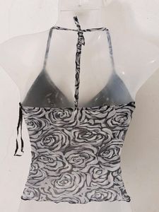 Y2K Floral Halter Top