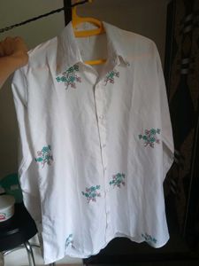 Floral White Shirt