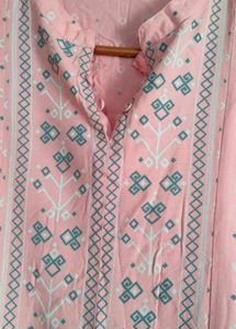 Peach Fish Cut Dress For Women.