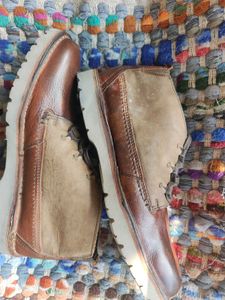 Clarks Brown Leather Casual Shoes factory rejected