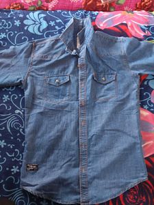 A Full Sleeve Denim Shirt