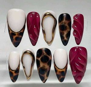 Red &amp; Pink prees on nails