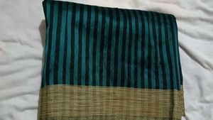 Striped Green Saree