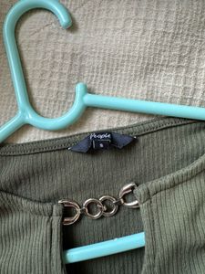 Olive Green Long Sleeve Top