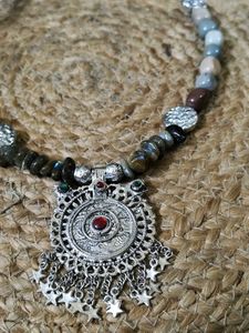 Original Vintage Afghani Labrodite Neckpiece