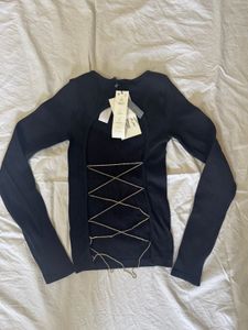 ZARA Fitted Rhinestone Back Top