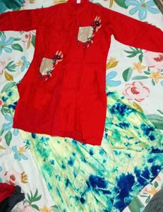 Red Kurta & skirt Set🥳🥳🥳🥳🥳