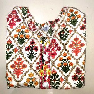 Floral Print Short Kurti