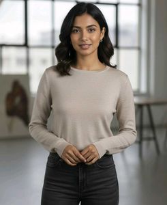 Elegant Beige Knit Top