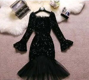 Stunning Black Sequin Dress