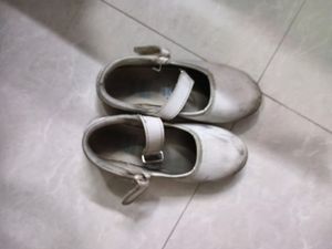Girls White Coloured School Shoes