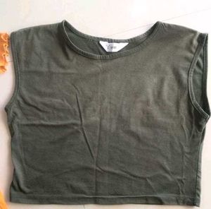 Casual Crop Top Combo Blue &amp; Green