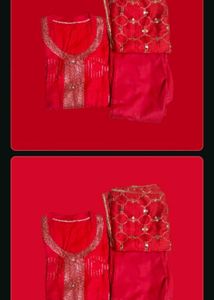 Red Kurta Set