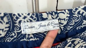 Purse &amp; Blue And White Floral Design Palazz