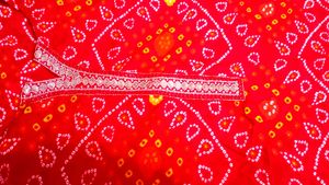 Red Bandhani  suit set with sare