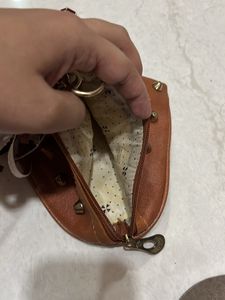 Leather Potli Bag With Tassels