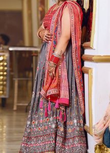Elegant Grey &amp; Margenta Lehenga Choli