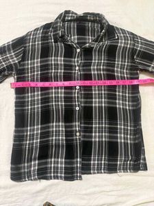 Checked Black & White Shirt