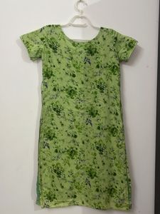 Green Floral Kurta set