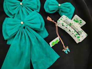 Green Hair Accessories Bundle