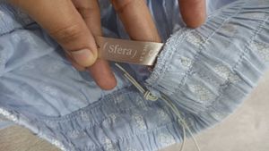 white printed cotton  trouser new
