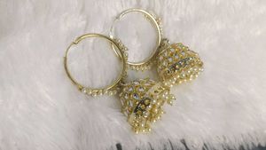 Party Wear Earrings Gold Colour