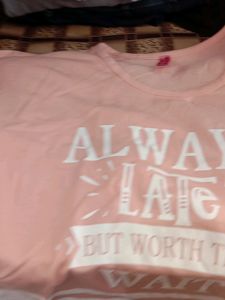 Peach Boxy T Shirt