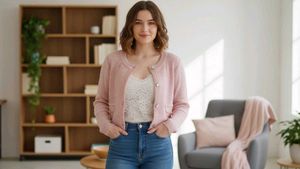 Pink Knit Cardigan