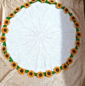Sunflower Crochet Kitchen Towels