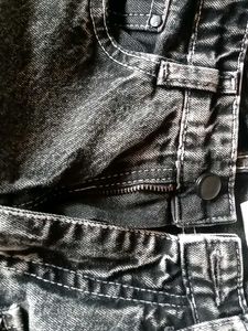 Women's Grey Denim Cargo Pants