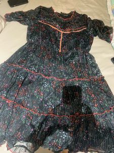 Antheaa Curve Size Chiffon Dress