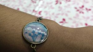 Antique Bronze Resin Bracelet