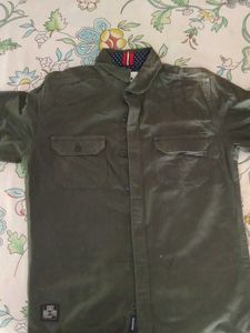 Green Button-Down Shirt