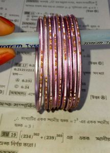 Lilac &amp; Gold Bangle Set
