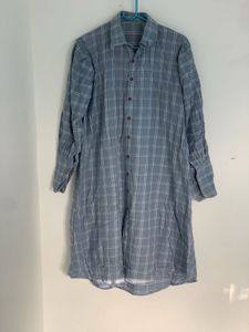 Grey Checkered Shirt Dress | Casual & Comfortable