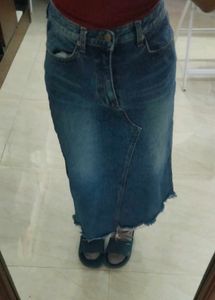 Denim Skirt Asymmetrical
