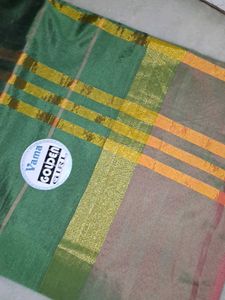 New Saree Green Golden