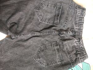High Waist Grey Charcoal Mom Jeans