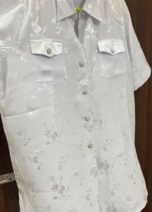 Pretty White Shirt / kurta Style Top For Men Women