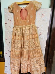 PATTU LONG ANARKALI GOWN