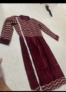 Burgundy Velvet Maxi Dress