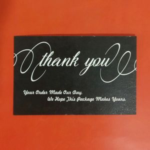 100 Thankyou Cards Premium Quality Pearl White Edition