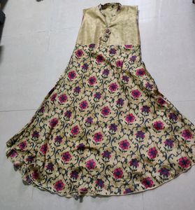 Sleeveless Anarkali Style Dress