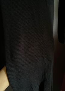 🖤Koovs Black Ribbed Bodycon Knit Dress