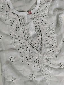 White Embroidered Kurta